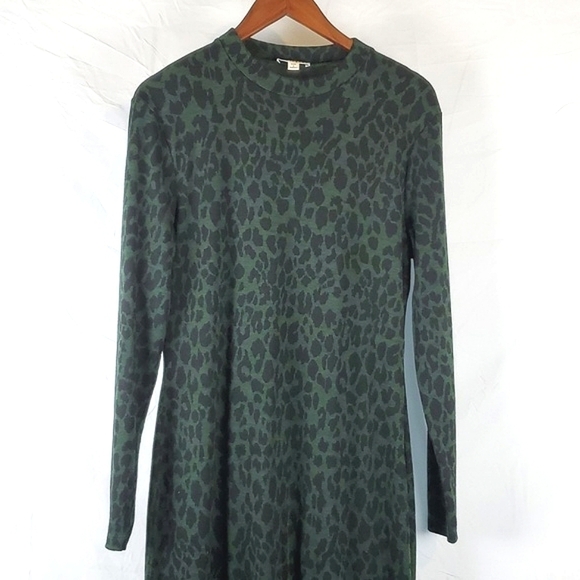 Whistles Animal Jersey Dress Green‎ Leopard Print - Picture 3 of 10
